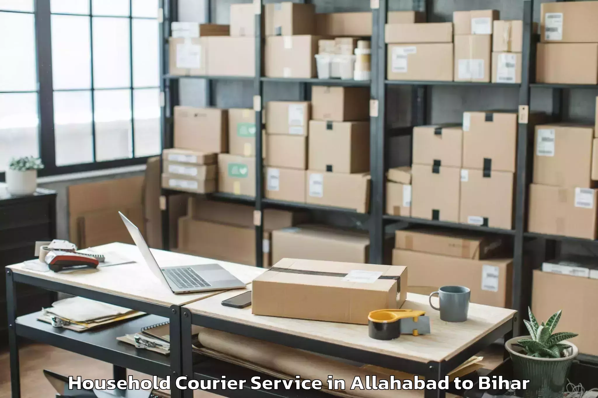 Book Allahabad to Ramnagar Champaran Household Courier Online